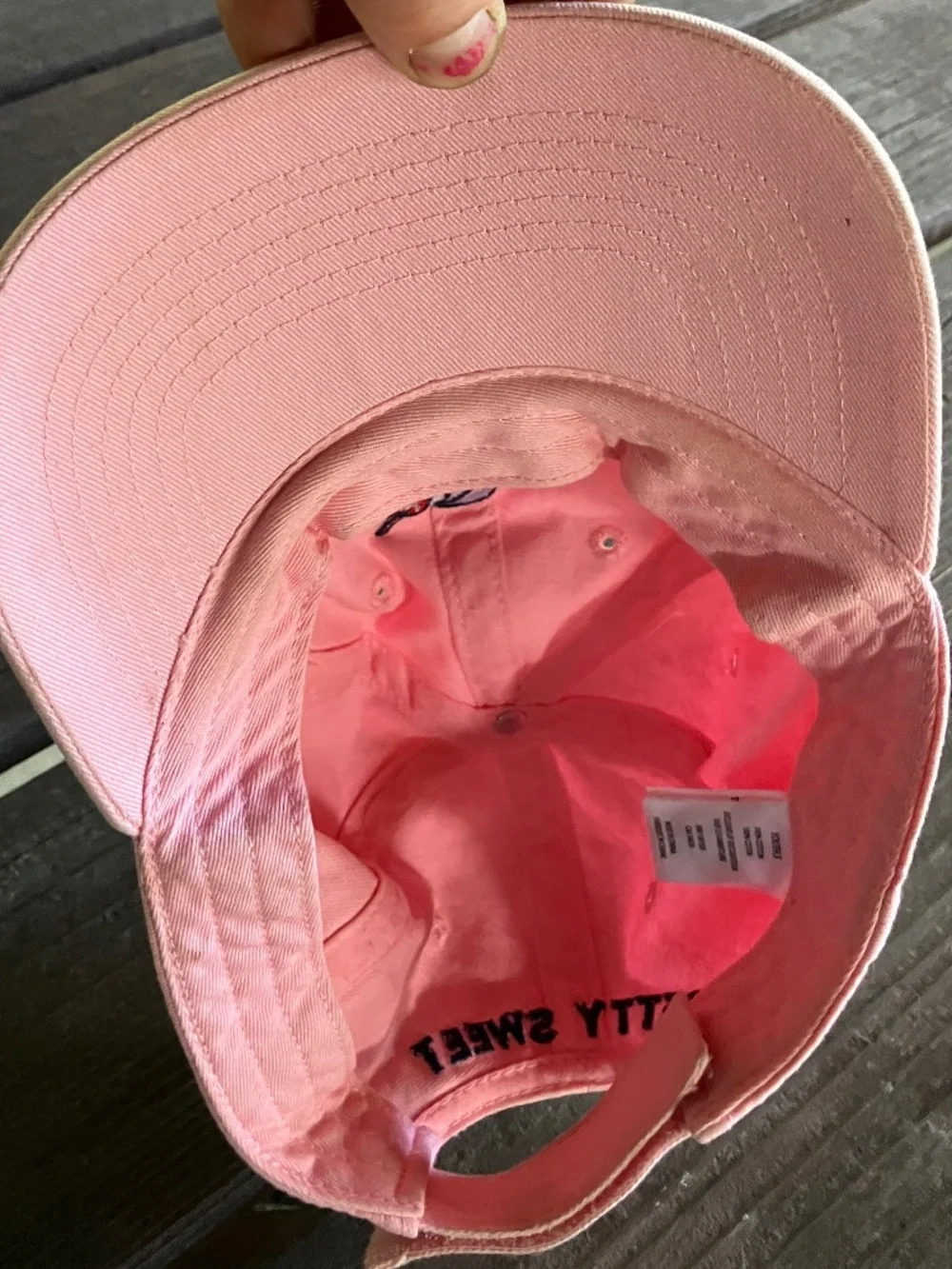 Life is Good Youth S Pink Cupcake Embroidered Adjustable Baseball Cap Hat
